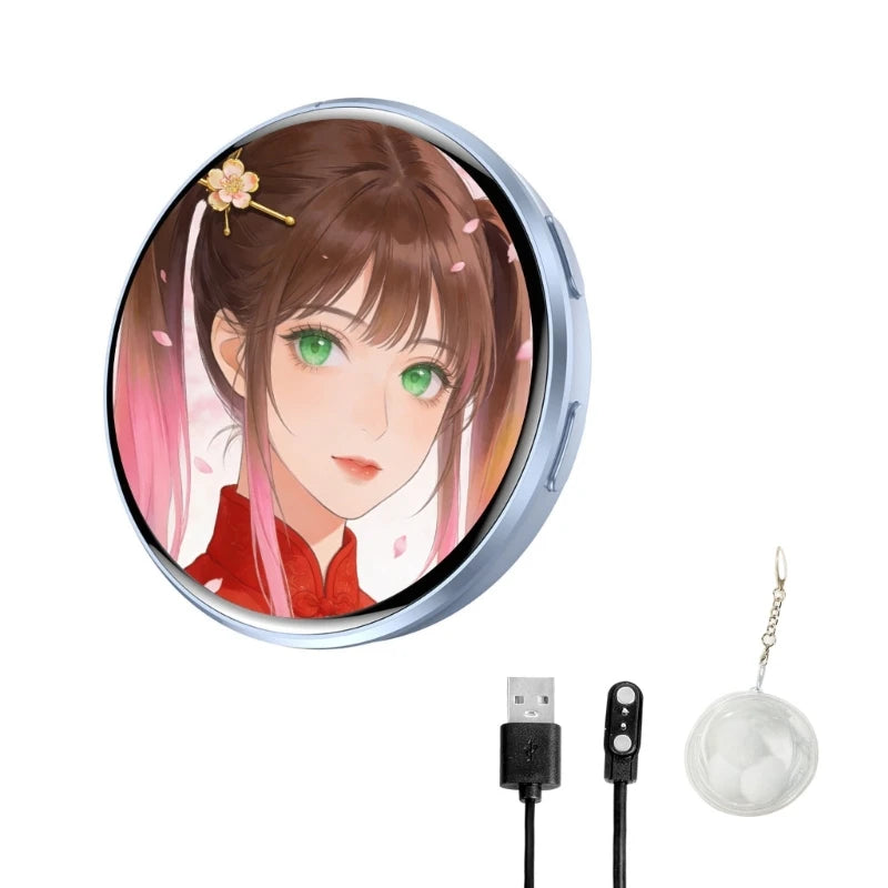 Customizable Electronic Badges Digital LED Animes Pin with Touch Control for Uploading Photos GIFs and Videos Gift for Fan P9YB