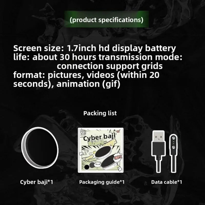 Customizable Electronic Badges Digital LED Animes Pin with Touch Control for Uploading Photos GIFs and Videos Gift for Fan P9YB